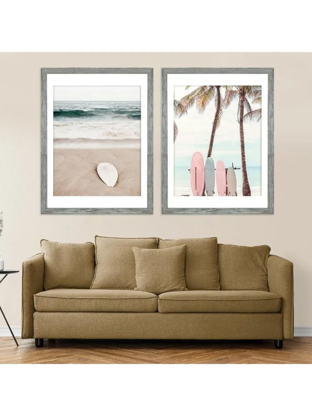 Rustic Grey Wood Frame Set of 2 - 22x28 & 18x24 Display, Wall Mount, Versatile